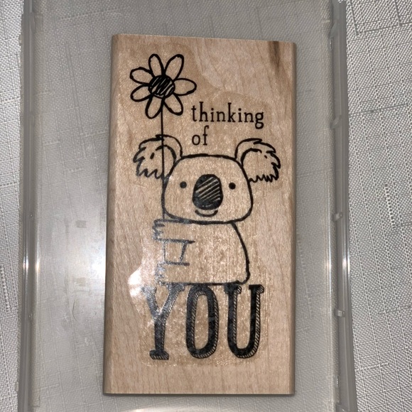 STAMP UP Kind Koala Thinking You Rubber Stamp Daisy Flower Craft Card Scrapbook - Picture 3 of 10